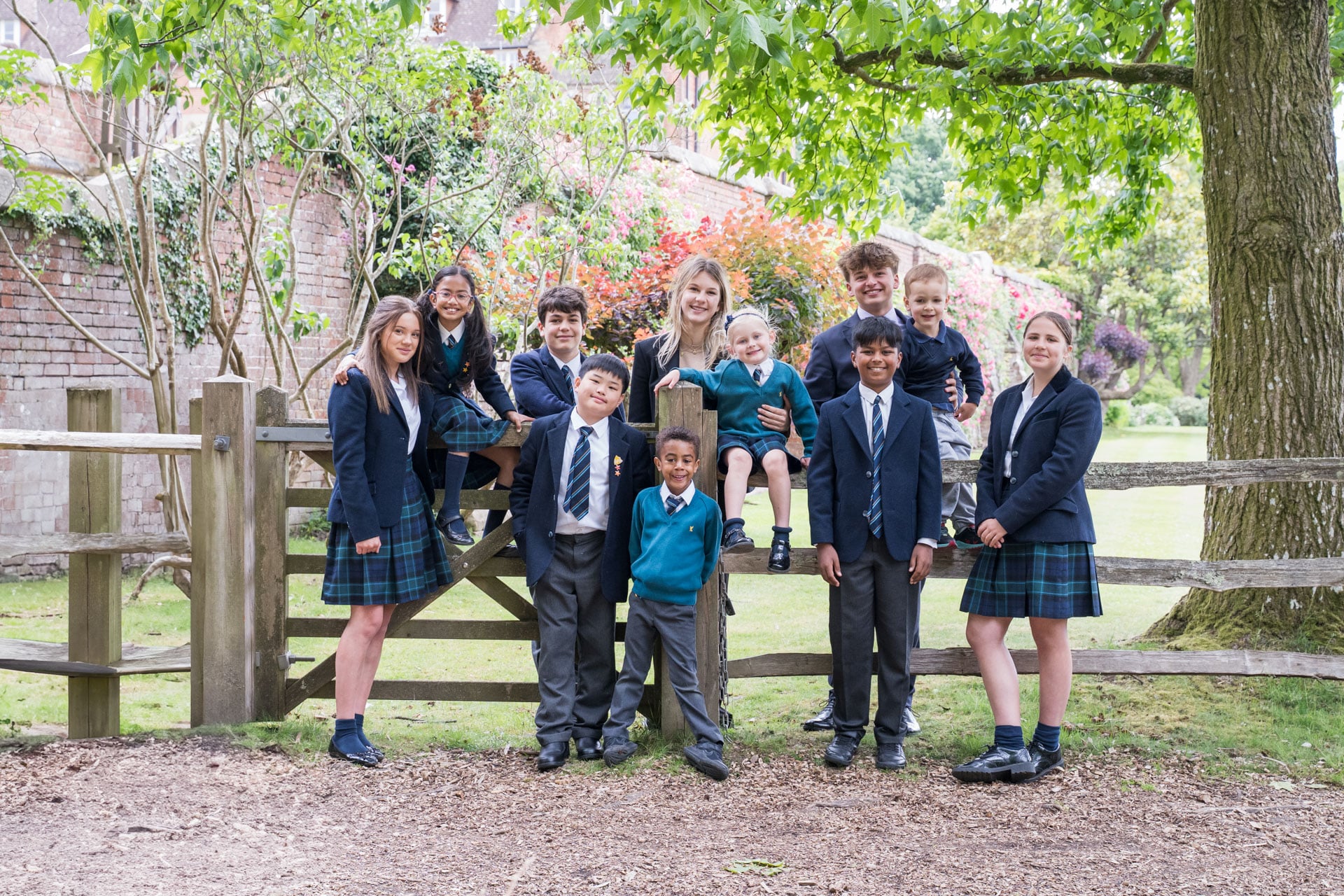 Lovely picture of all age students from Ardingly College