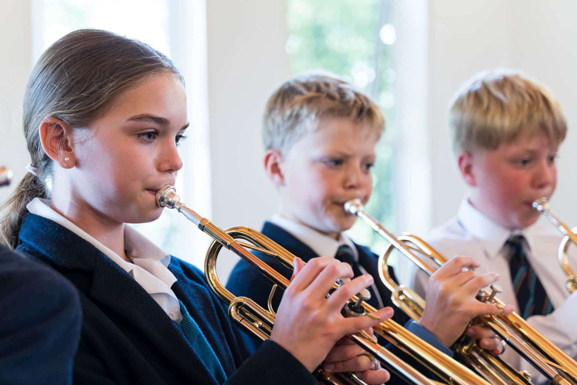 Ardingly Prep pupils playing the trumpet