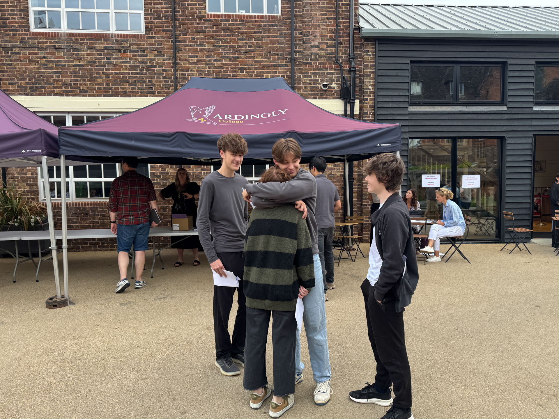 Hugs all round as A Level results come out