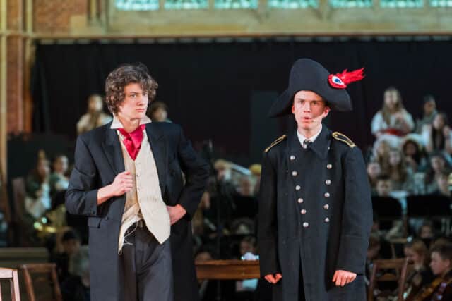 Jean Valjean and Inspector Javert face off in Les Misérables, Chapel 2025.