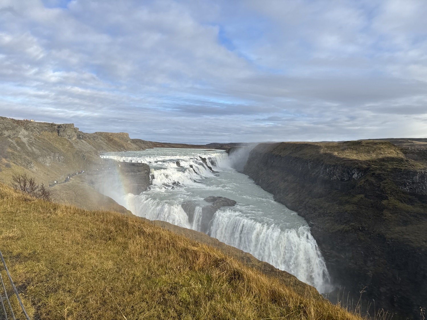 Beautiful scenery of a waterfall in Iceland on the Ardingly College trip
