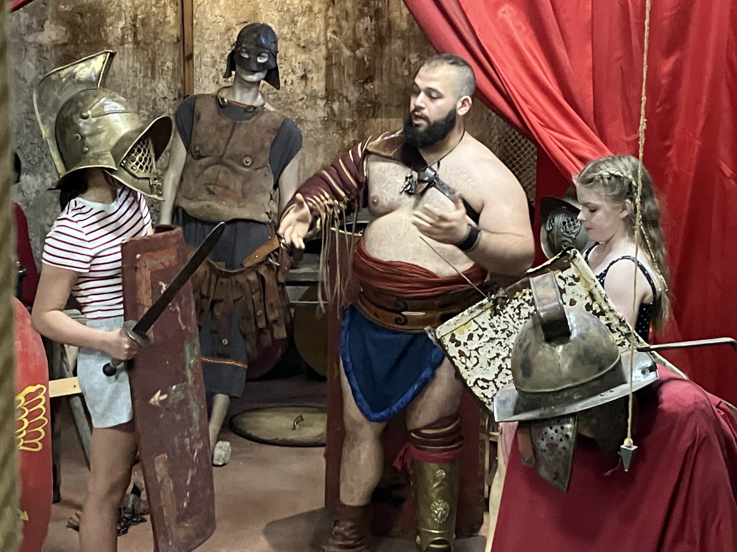 Students on at Gladiator School in Rome