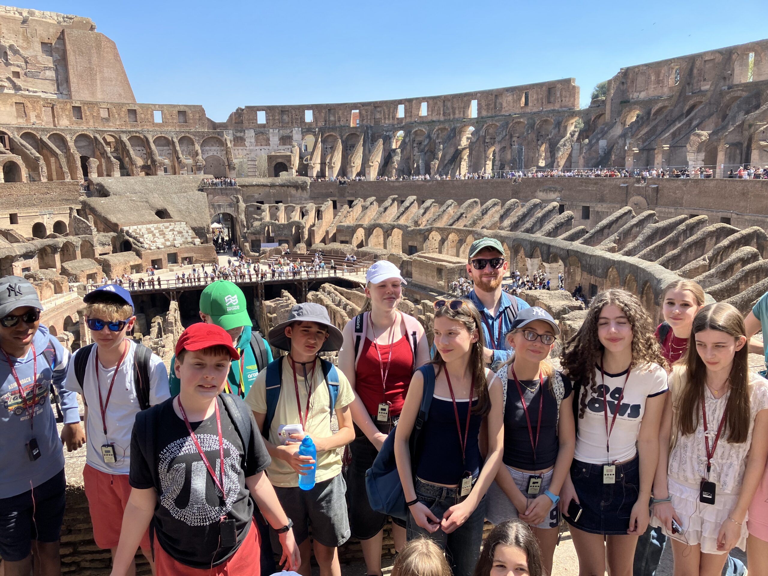 Students at Colosseum in Rome