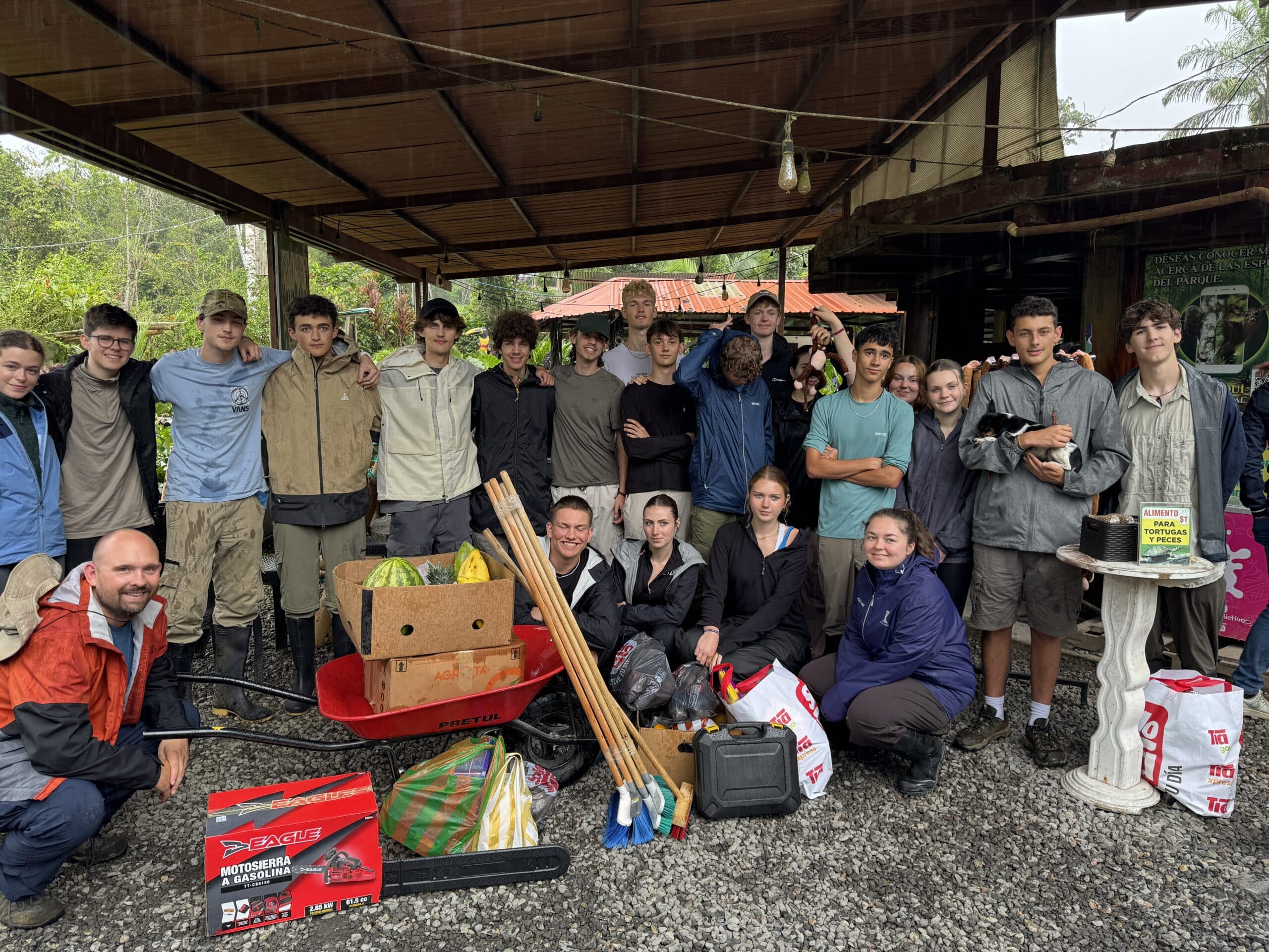 Ardingly College students on school trip to Ecuador and the Galapagos Islands, seeing biodiversity, amimals, the equator