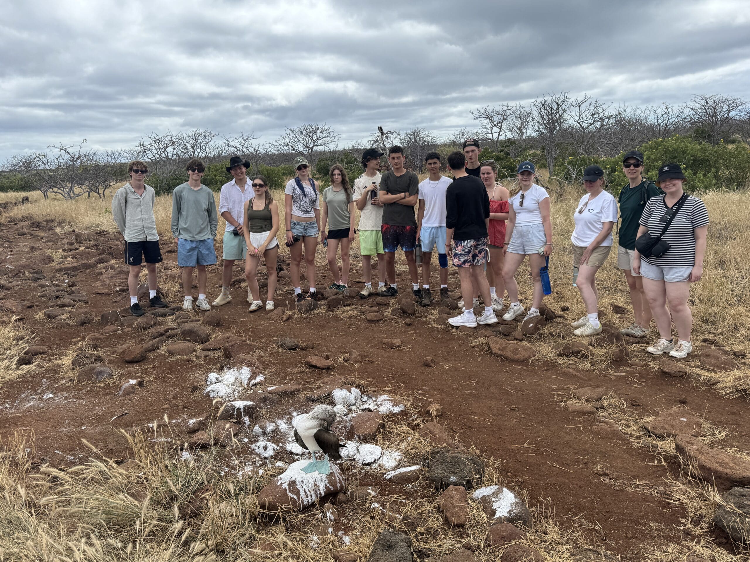 Ardingly College students on school trip to Ecuador and the Galapagos Islands, seeing biodiversity, amimals, the equator