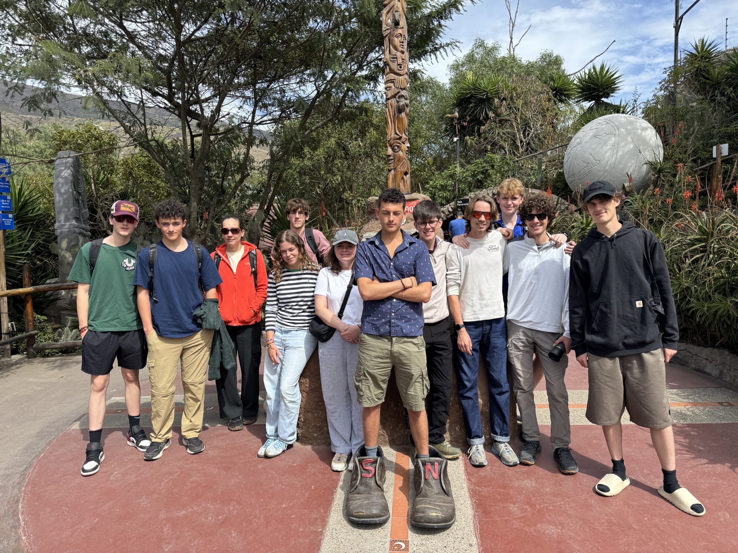 Ardingly College students on school trip to Ecuador and the Galapagos Islands, seeing biodiversity, amimals, the equator