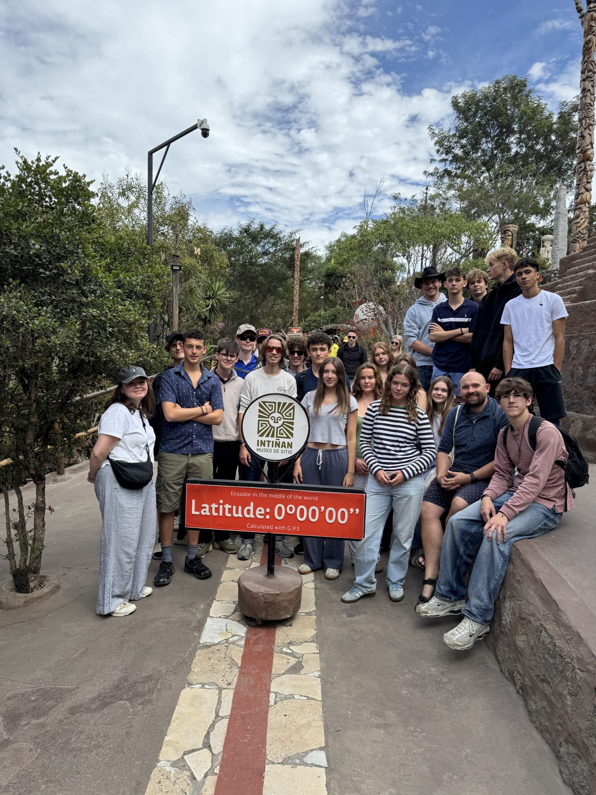 Ardingly College students on school trip to Ecuador and the Galapagos Islands, seeing biodiversity, amimals, the equator