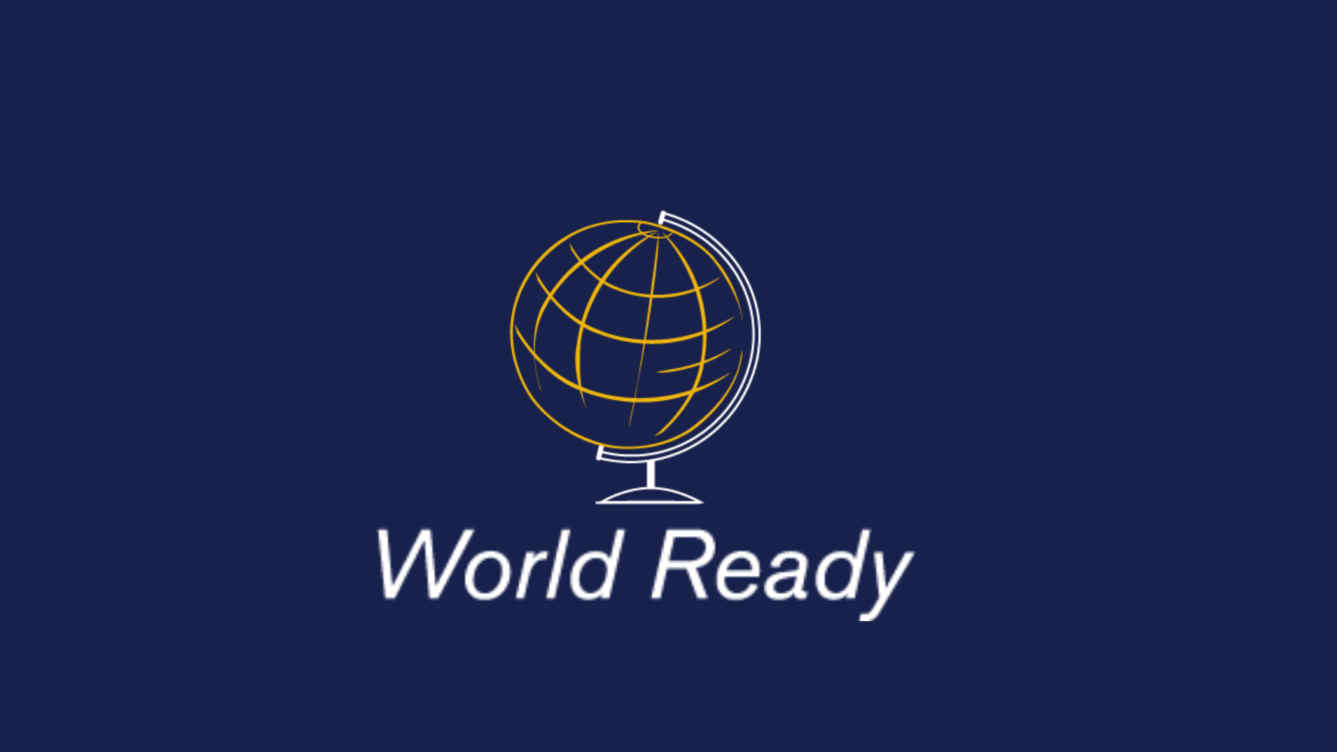 World Ready Logo - a line art globe with World Ready text